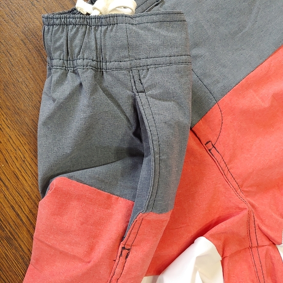 H&M Stripe Flat Front Tie Colorblock Board Shorts Swimming Shorts Size Men's XL - Picture 3 of 8